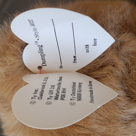 NWT Dumpling 🐻 Ty Vintage Classic Plush Teddy Bear 🧸 Collectible, PVC pellets - Picture 5 of 11